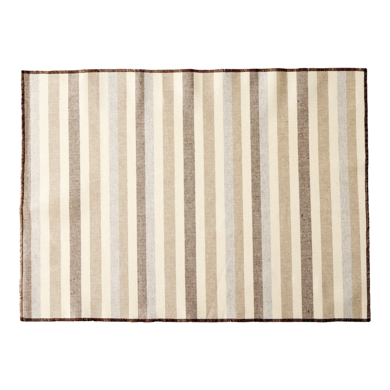 Atenas Home Striped Stain-Resistant Placemats — Set of 2 Soft Goods Atenas Home Textiles Brown Stripes 