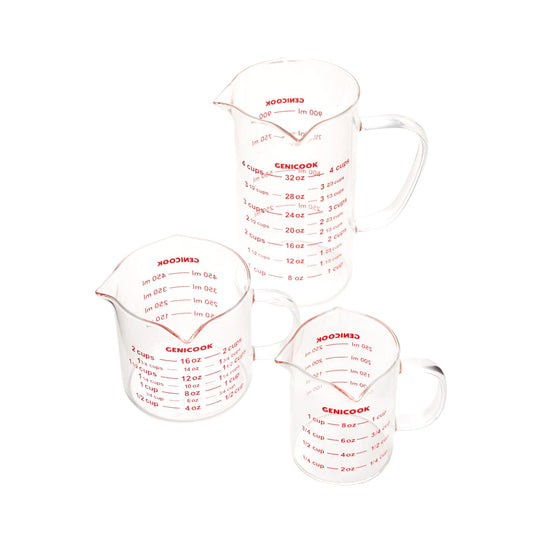 Genicook Measuring Cups Equipment Browne Set of 3 (1, 2, & 4 Cups) 