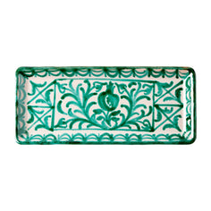 Granada Green Rectangle Pomegranate Plate Serveware From Spain 