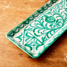 Granada Green Rectangle Pomegranate Plate Serveware From Spain 
