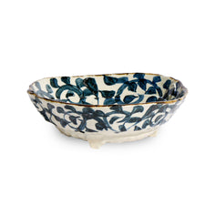 Handcrafted Japanese Vine Footed Bowl Tabletop Jewel Japan 