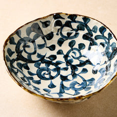 Handcrafted Japanese Vine Footed Bowl Tabletop Jewel Japan 