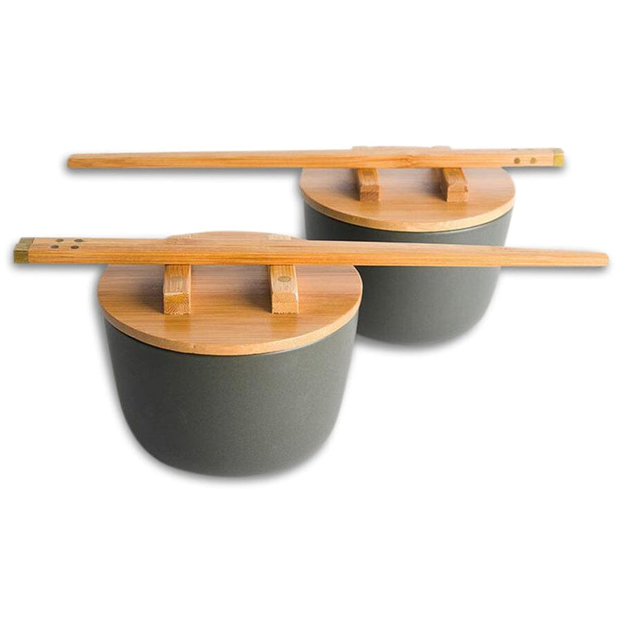 These bowls are inspired by Korean stoneware dolsot bowls, traditionally used for bibimbap.