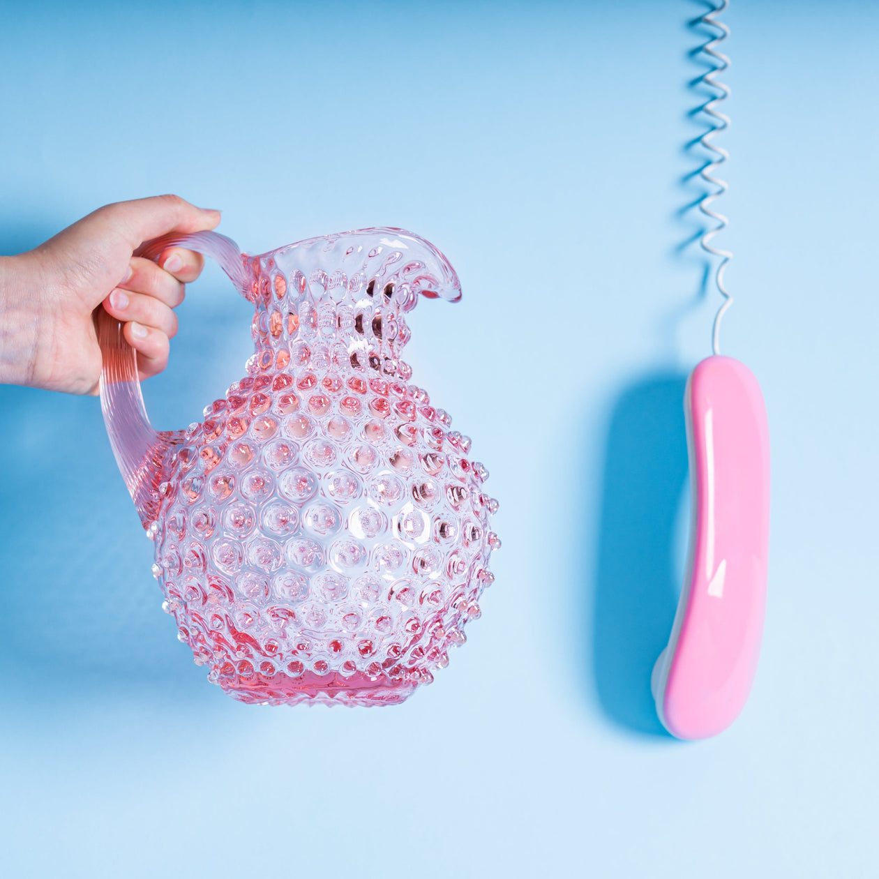 Klimchi Hobnail Jug Tabletop Klimchi Glassware 