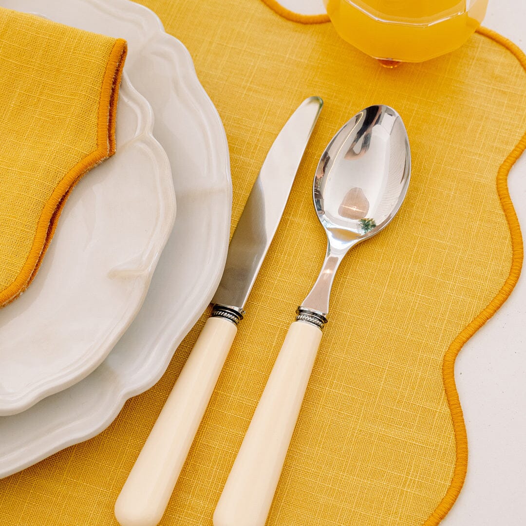 Mariaida Placemat Palma Set of 2 - Two Colors Green and Yellow Mariaida Home 