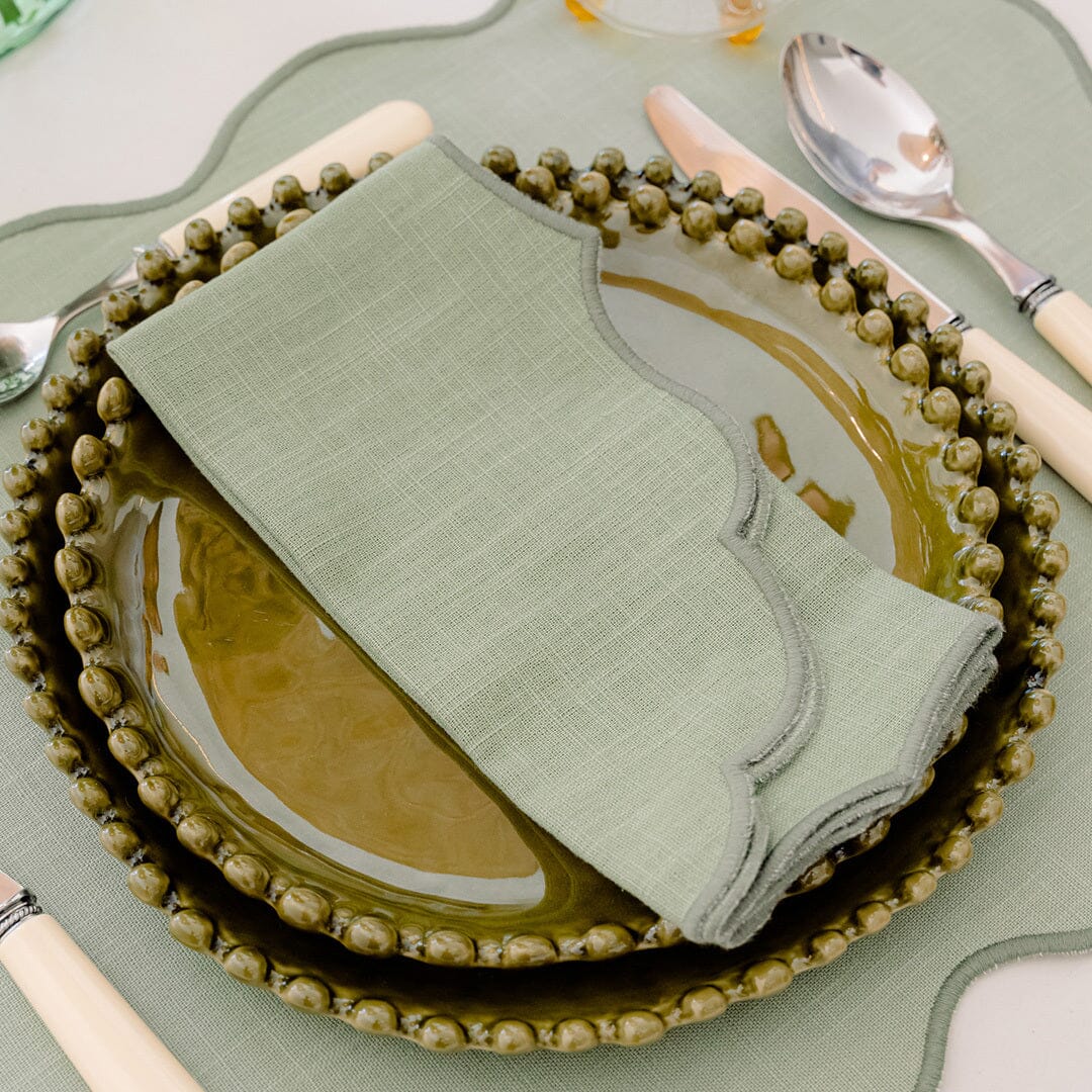 Mariaida Placemat Palma Set of 2 - Two Colors Green and Yellow Mariaida Home 