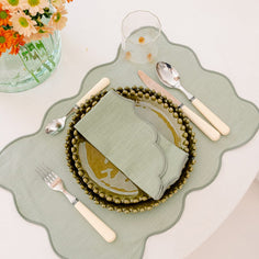 Mariaida Placemat Palma Set of 2 - Two Colors Green and Yellow Mariaida Home 