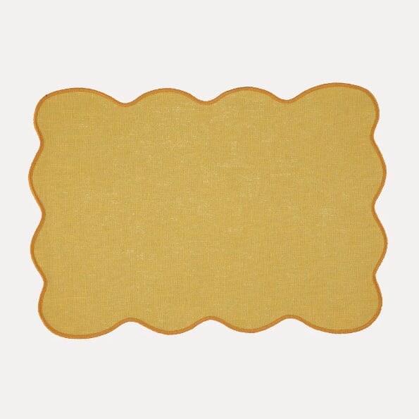 Mariaida Placemat Palma Set of 2 - Two Colors Green and Yellow Mariaida Home Yellow 