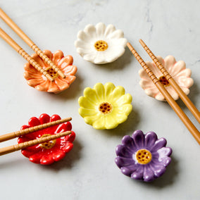 Masters Craft Handmade Daisy Chopstick Rests — Set of 6