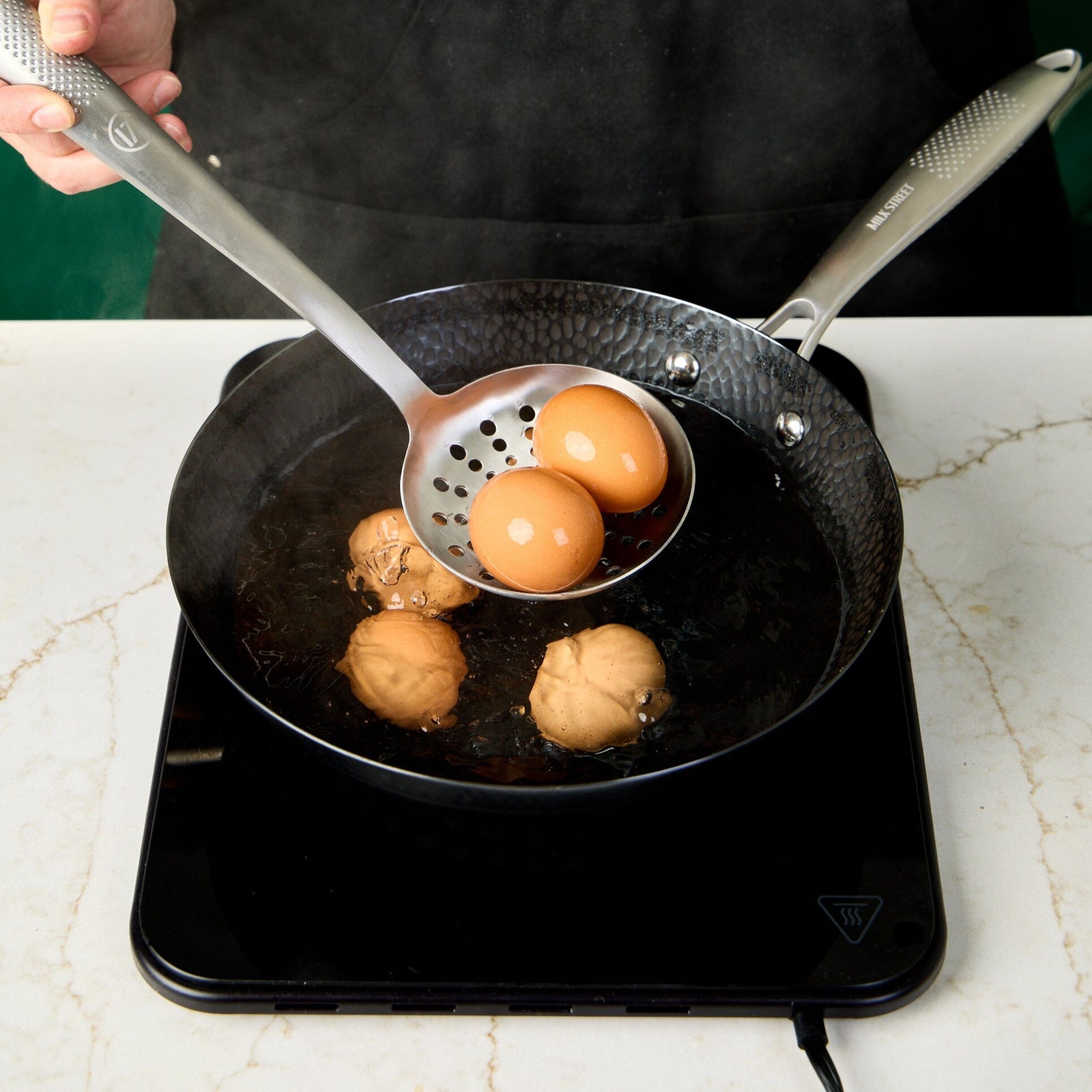 Milk Street 3-Piece 10.5-Inch Small Hammered Carbon Steel Wok Equipment Milk Street 