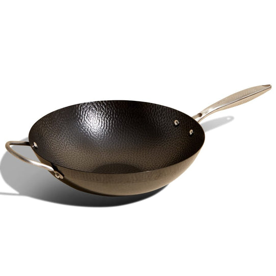 Milk Street 3-Piece 13-Inch Hammered Carbon Steel Wok Equipment Milk Street 