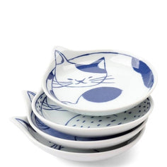 Miya Nekotori Cat Plates - set of 4 Tabletop Miya Company 