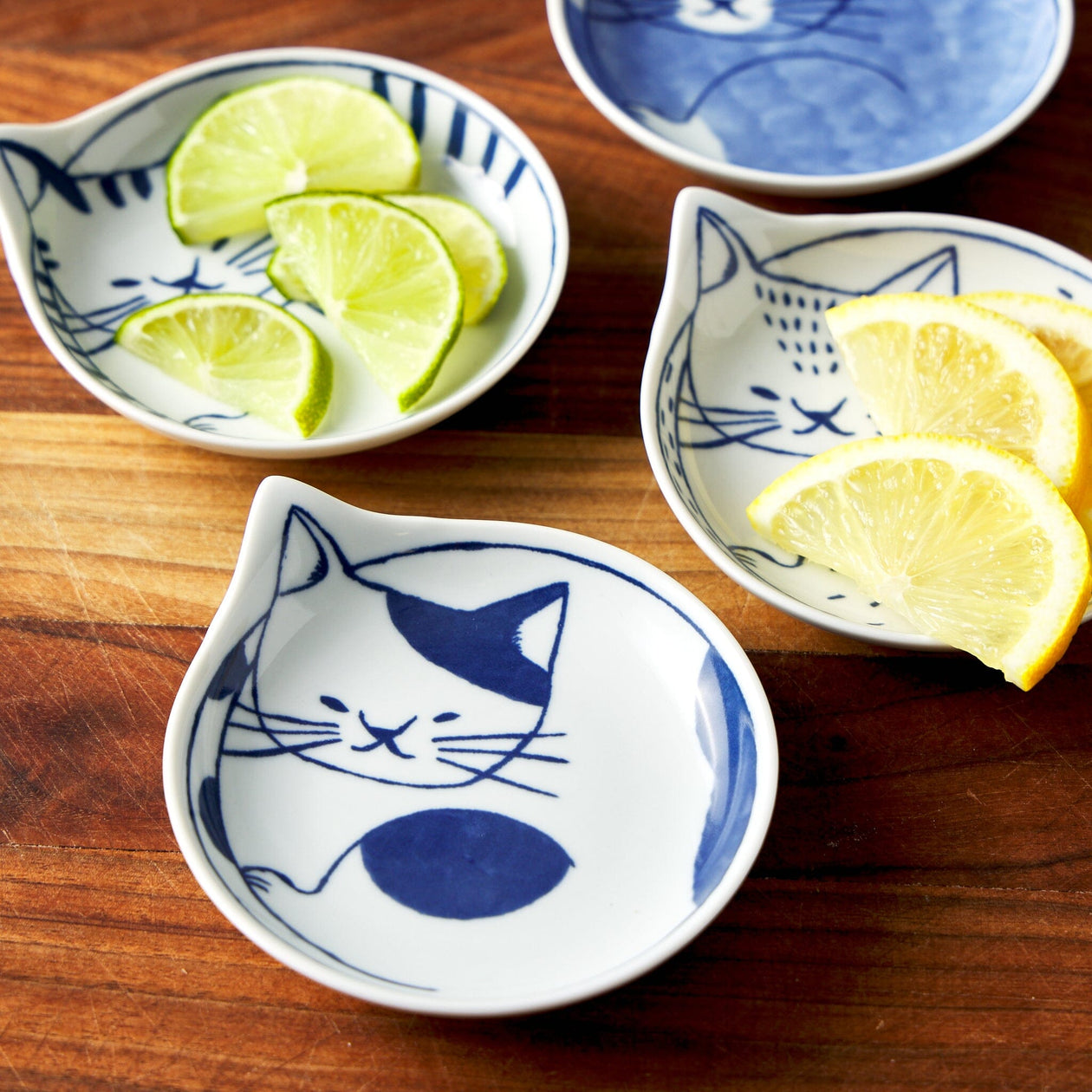 Miya Nekotori Cat Plates – Set of 4 Tabletop Miya Company 