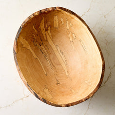 Spencer Peterman Spalted Maple Live Edge Bowl Serveware Spencer Peterman 