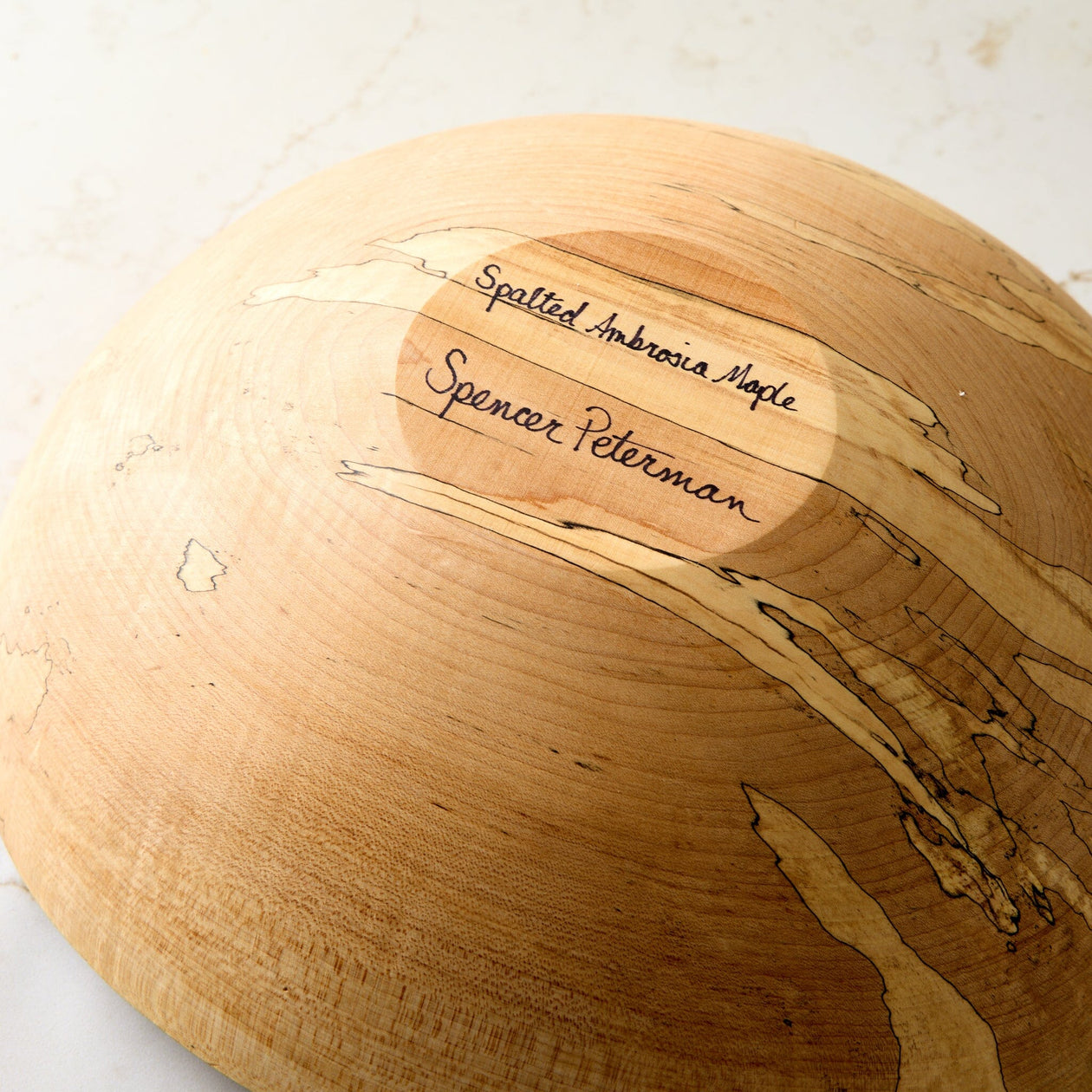 Spencer Peterman Spalted Maple Live Edge Bowl Serveware Spencer Peterman 