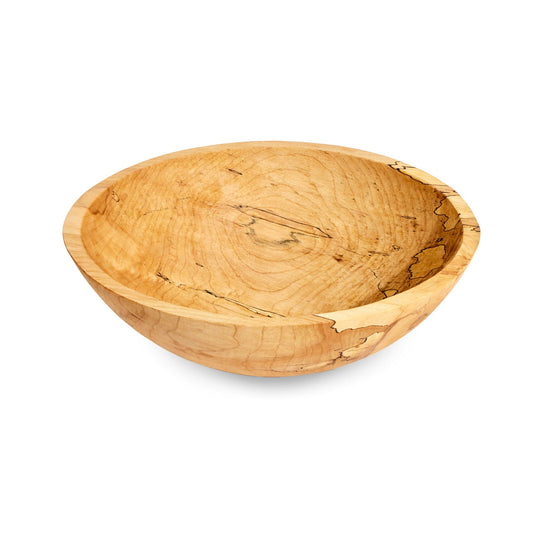 Spencer Peterman Spalted Maple Round Bowl Serveware Spencer Peterman 15 inch 
