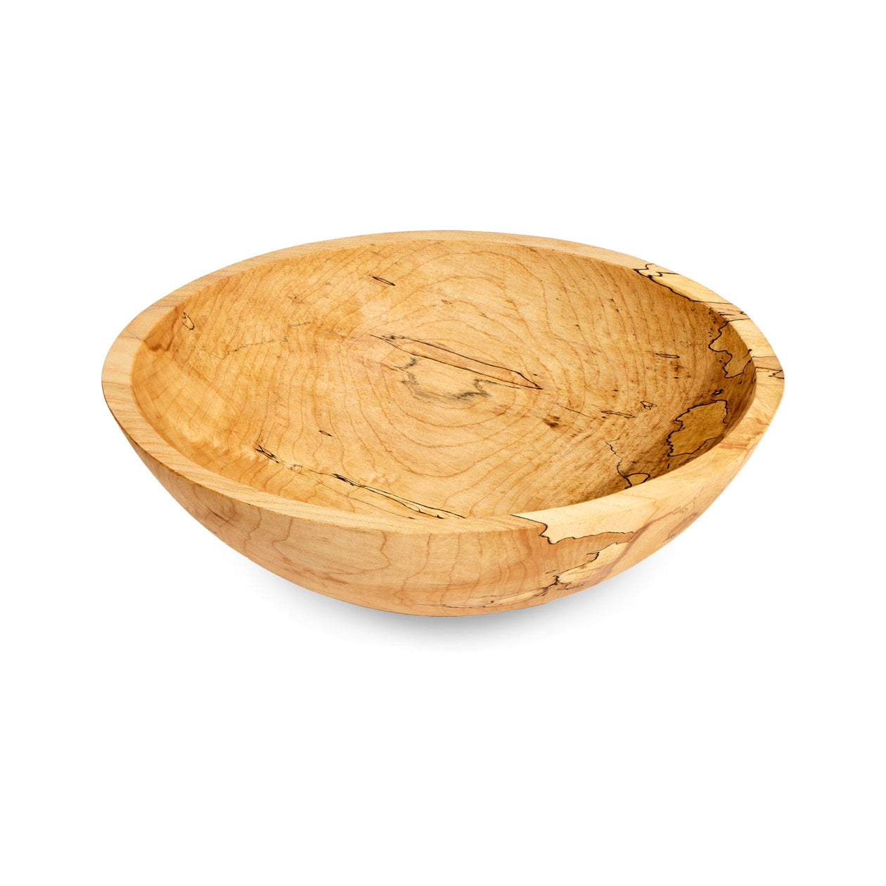 Spencer Peterman Spalted Maple Round Bowl Serveware Spencer Peterman 15 inch 