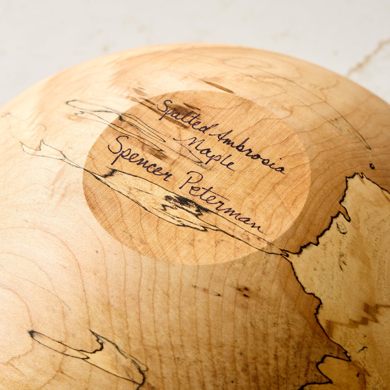 Spencer Peterman Spalted Maple Round Bowl Serveware Spencer Peterman 