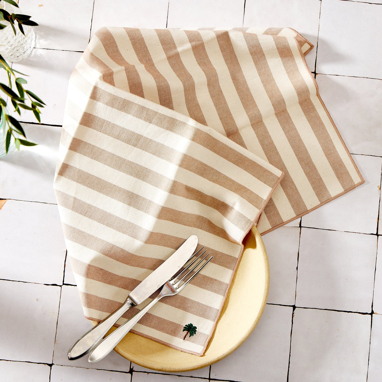 Torres Novas Striped Dinner Napkins — Set of 2 Soft Goods Torres Novas 
