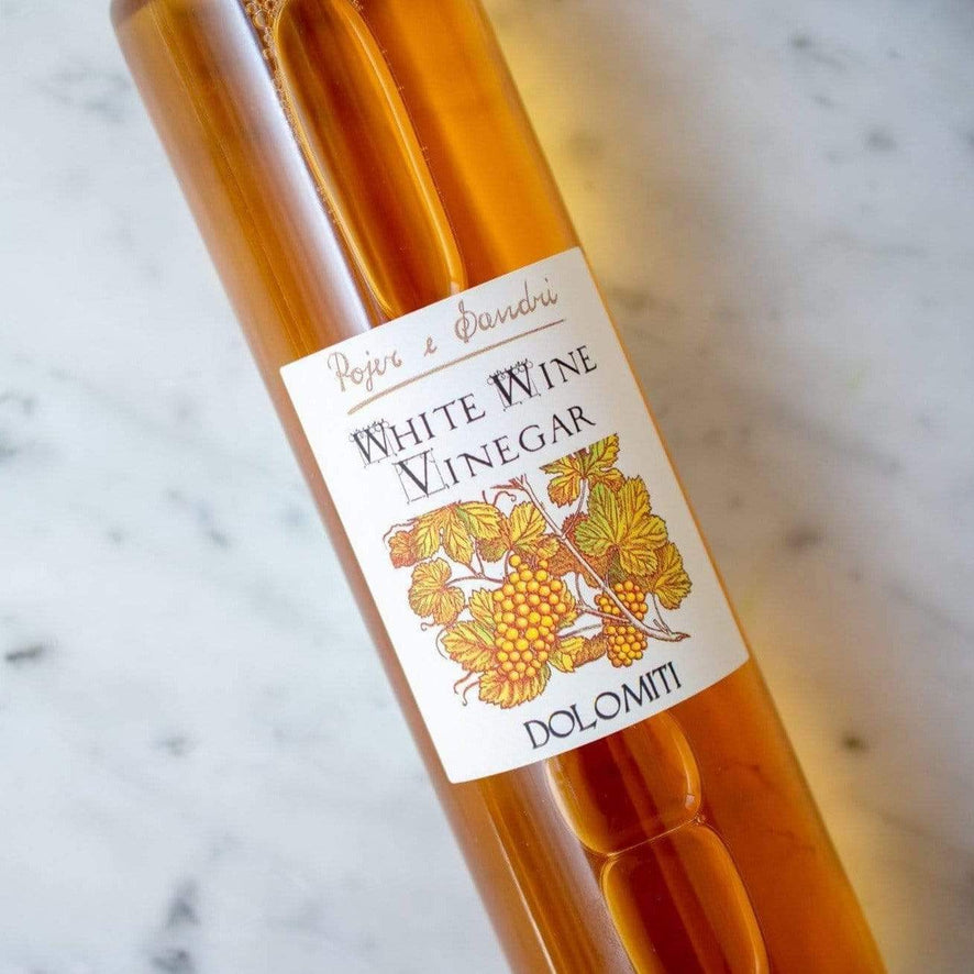 Made with a blend of grapes from Italy’s Trento region that includes Riesling and Sauvignon, this vinegar has notes of elderflower and citrus zest that are a fresh, bright addition to any dish.