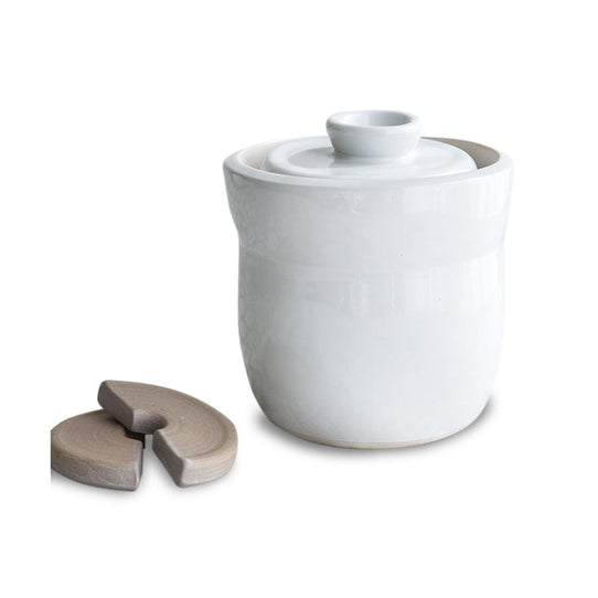 Sarah Kersten Studio 2-Quart Vegetable Fermentation Jar Equipment Sarah Kersten Studio Classic White 
